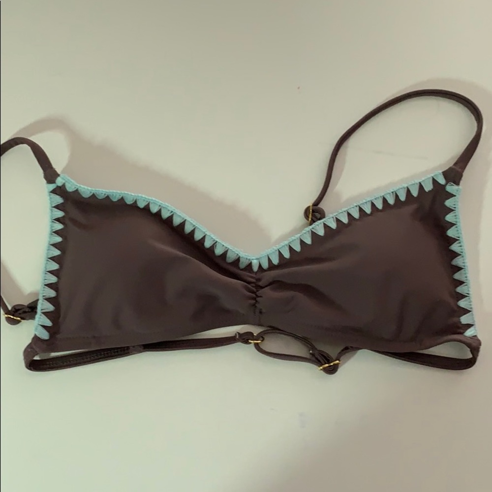 Purple and Blue crochet bikini top